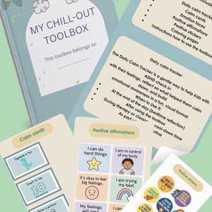 Printable calming toolkit for ADHD kids; Digital product; Printable Emotional Regulation Activities, Calm Cards,Affirmations PDF