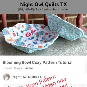 Blooming Bowl Cozy Sewing Pattern: Reversible Flower Petal Design (PDF Download) image 3