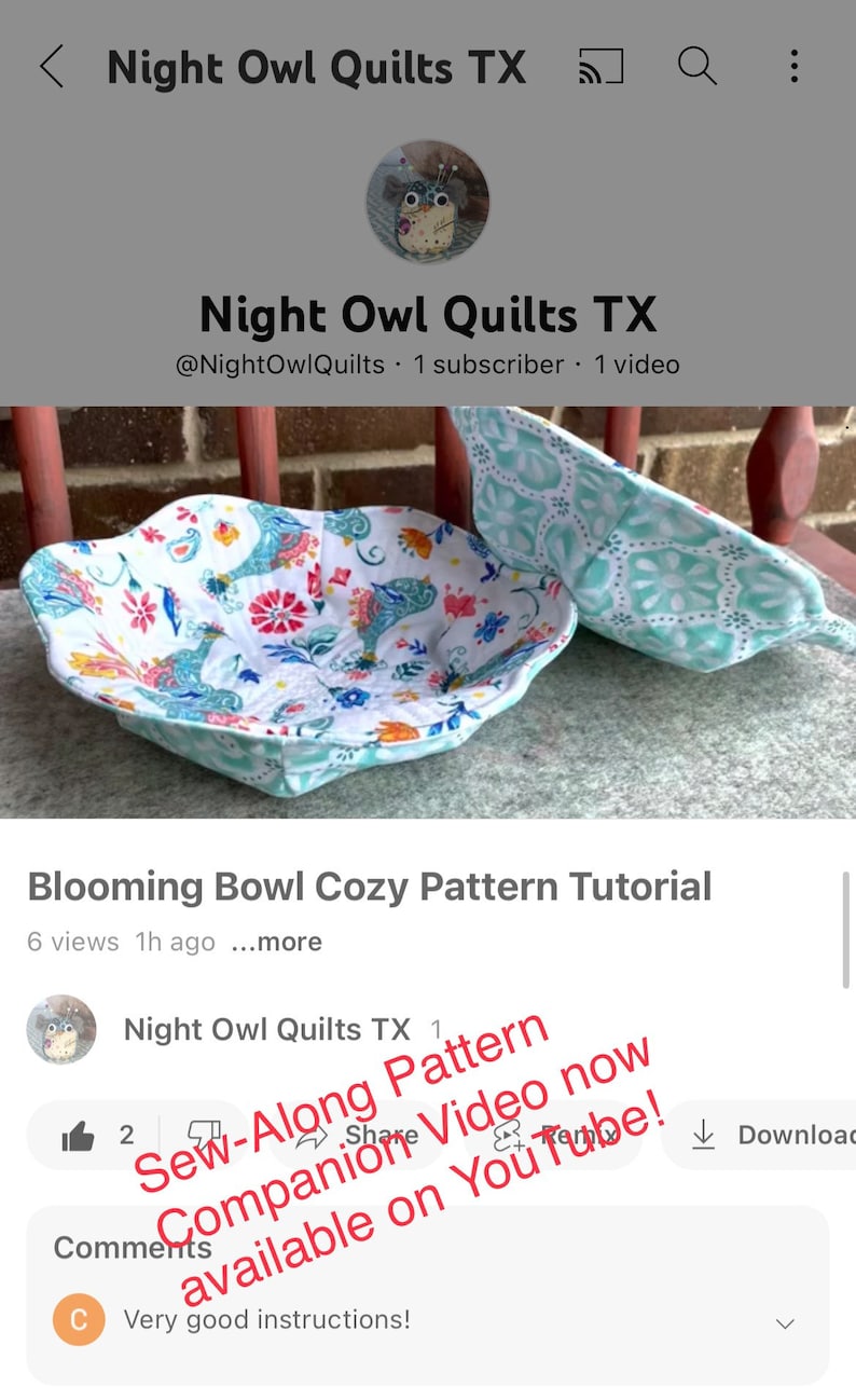 Blooming Bowl Cozy Sewing Pattern: Reversible Flower Petal Design (PDF Download) image 3