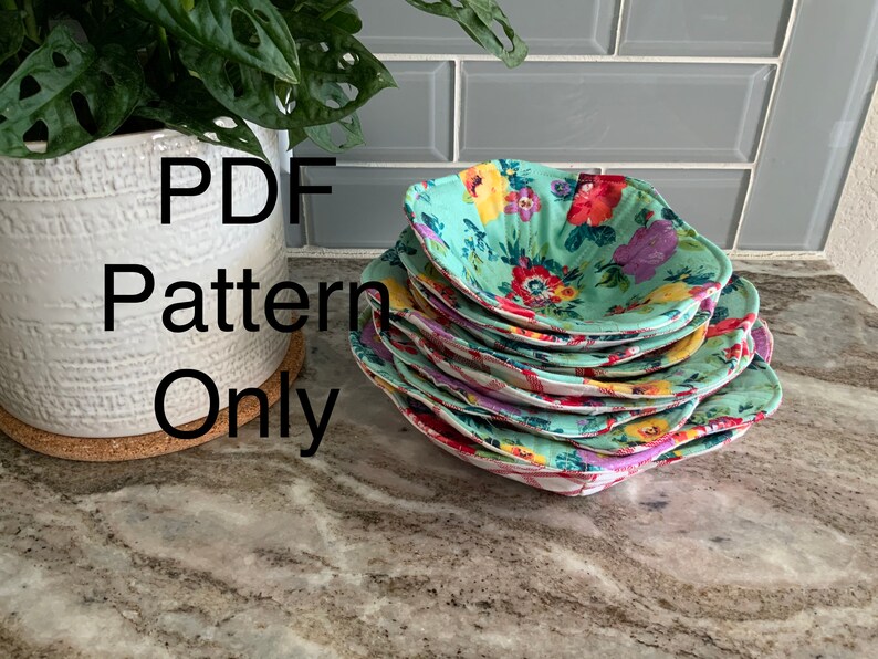 Blooming Bowl Cozy Sewing Pattern: Reversible Flower Petal Design (PDF Download) image 4