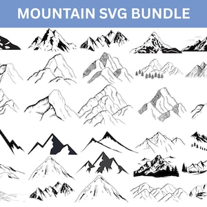Mountains svg Bundle, Forest Tree svg, Mountains File For Cricut, Png, Svg, Eps Files, Nature svg, Landscape Svg, Digital file.