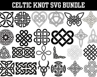 Celtic Knot SVG Bundle: Clovers, Crosses, Irish Designs (Digital Files)
