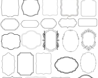 Decorative Frames SVG Bundle: Banners, Labels, Emblems (Digital Files)