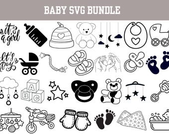 Baby SVG Bundle, Newborn Cut Files (png, eps, ai)