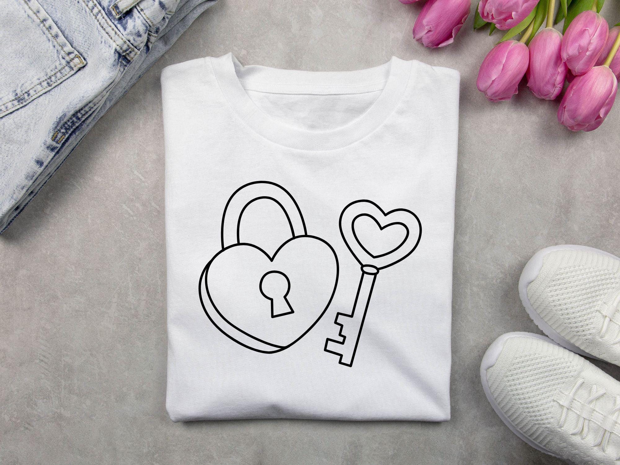 Heart Lock and Key SVG Bundle, Cricut Files (digital Download) - Etsy