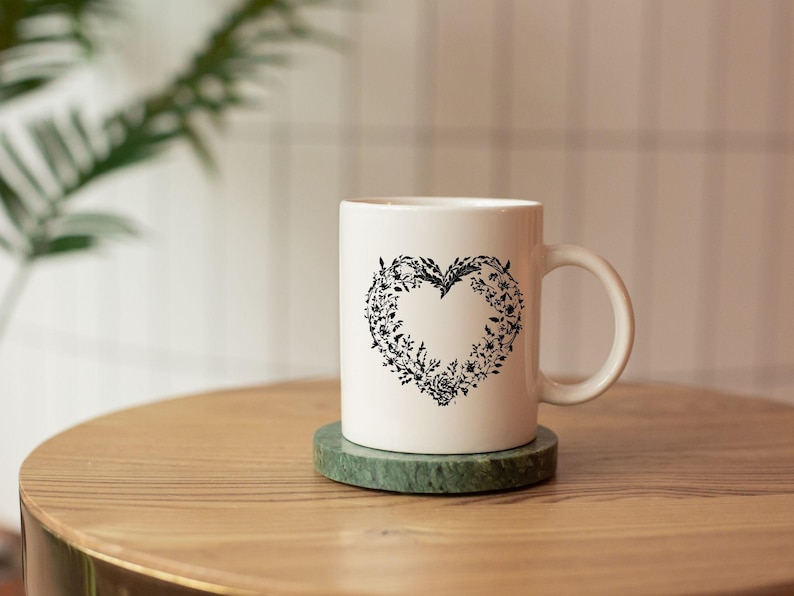 Floral Heart SVG: Wreath Cut File for Cricut (digital Download) - Etsy