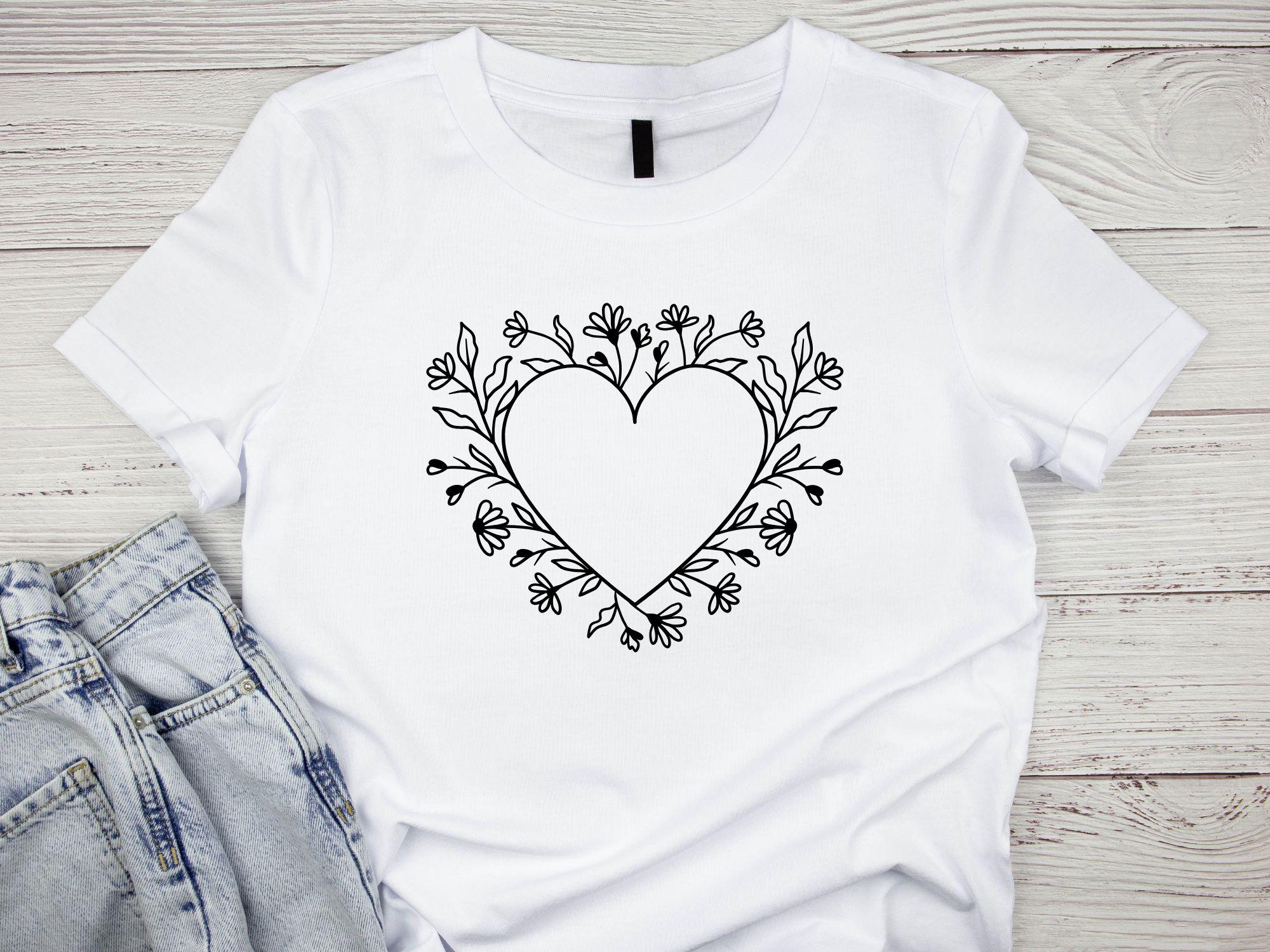 Floral Heart SVG: Wreath Cut File for Cricut (digital Download) - Etsy