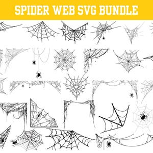 Spider Web SVG Bundle: Halloween Cut Files for Cricut (Digital Download