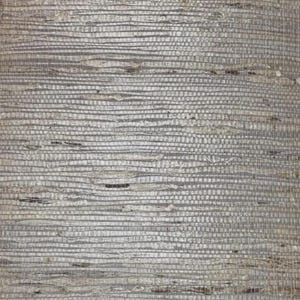 May include: Close-up of a textured, woven material in shades of gray and beige. The horizontal weave pattern creates a subtle striped effect. The natural fibers give the surface a rustic, organic appearance, suitable for home decor or craft projects.