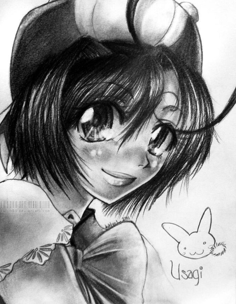 CUSTOM Anime Pencil Drawing Customized Anime Art Portrait Etsy