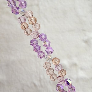 Purple and Pink Sparkling Beaded Bracelet | Handmade Jewelry