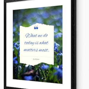 Self-care digital print wall decor for mindfulness, Positive affirmation printable wall art, Digital download inspirational quote poster
