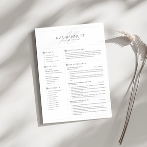 Modern Canva CV-sjabloonbundel – Minimalistisch CV voor werkzoekenden | De gehuurde studio