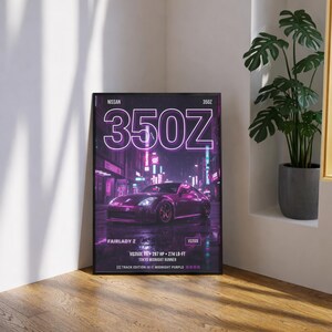Nissan 350Z Poster | Fairlady Z JDM Midnight Purple Print