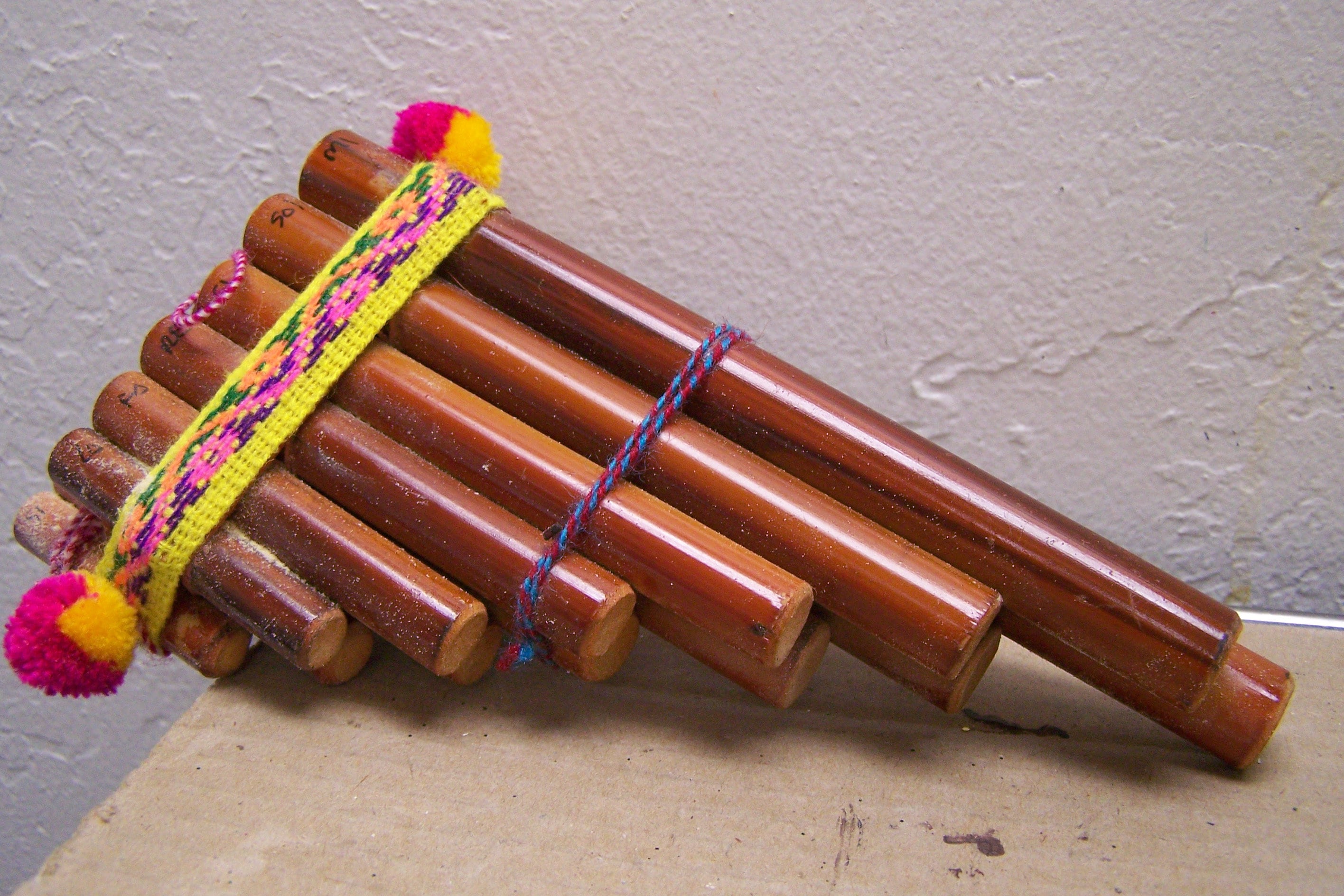 Pan flute Natural Bamboo 15 Pipes Tunable Nazca Lines Designs from Peru