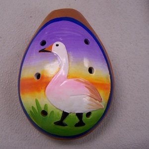 Clay Ocarina Flute - Goose - Peru