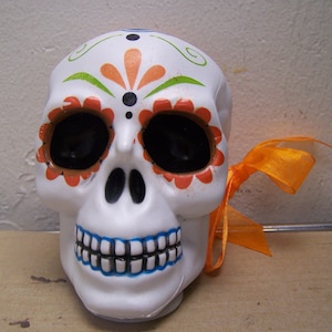 Day of the Dead Plastic Light-Up Sugar Skull Ornament