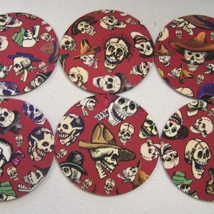 Coasters Set - Dag van de Doden Dia de los Muertos Skull Afbeeldingen