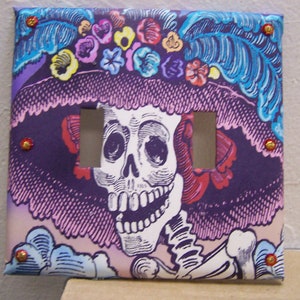 Double Switchplate - Posada &quot;La Catrina&quot; Day of the Dead Image - Dia de los Muertos
