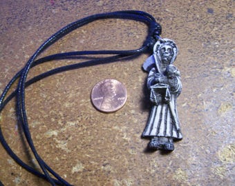 Santa Muerte Holy Death Lightweight Resin Charm Necklace