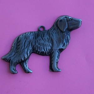 Tin/Silver Dog Milagro Ex Voto