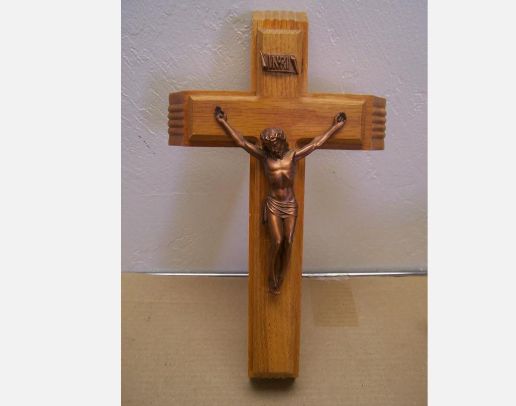 ヴィンテージ 13.25 インチ クロス 十字架像 キャンドル用スライド