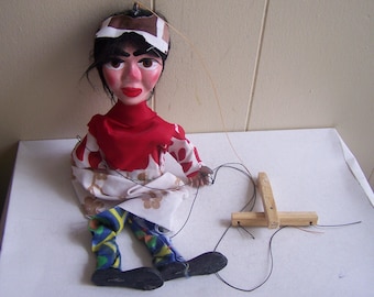 Vintage Mexican Puppet Marionette - Mexico