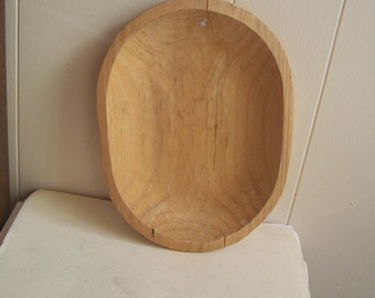 9.5" Long Wooden Dough Bowl Batea - Crack on Edge - Mexico