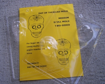 Double-Sided Medium Sugar Skull Mold - Day of the Dead