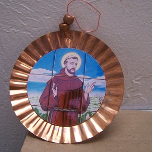 Saint Francis of Assisi Copper Plate Ornament