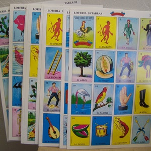 NO DECK JUMBO Don Clemente, jeu de bingo traditionnel mexicain original Loteria, 10 planches