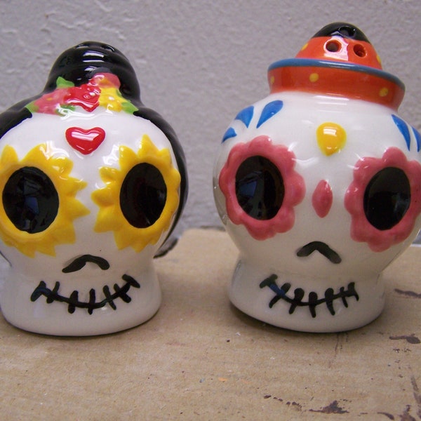 Skull Salt and Pepper Shakers Etsy