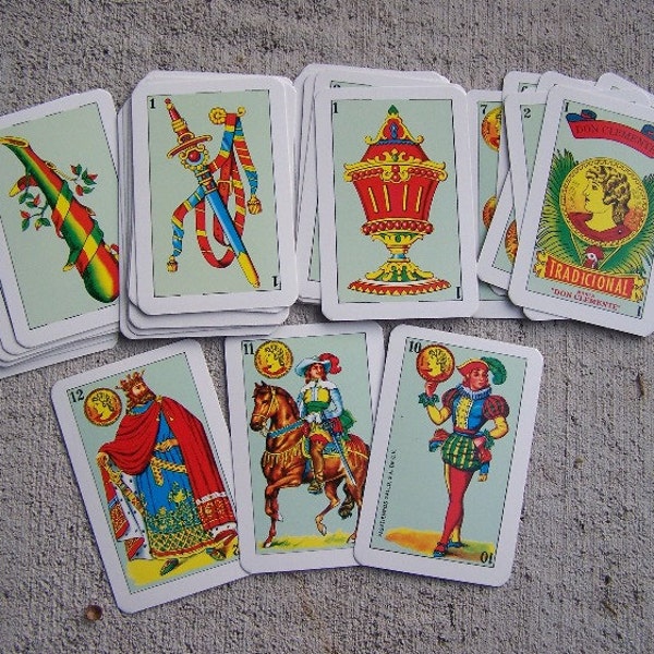 Unopened Traditional Deck of Spanish/Mexican Playing Cards in Hard Plastic Case