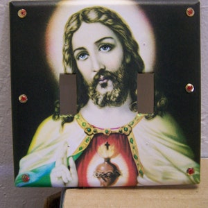 Double Switchplate - Sacred Heart of Jesus