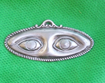 Large Tin/Silver Eyes Milagro Ex Voto