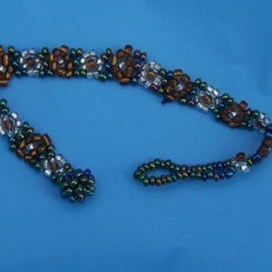 Huichol Beaded Bracelet - Multicolored Flower #6 - Mexico