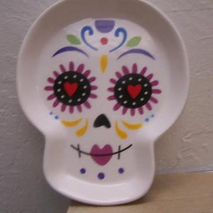Ceramic Candy Dish, Female - Day of the Dead Mexican Sugar Skull, Dia de los Muertos