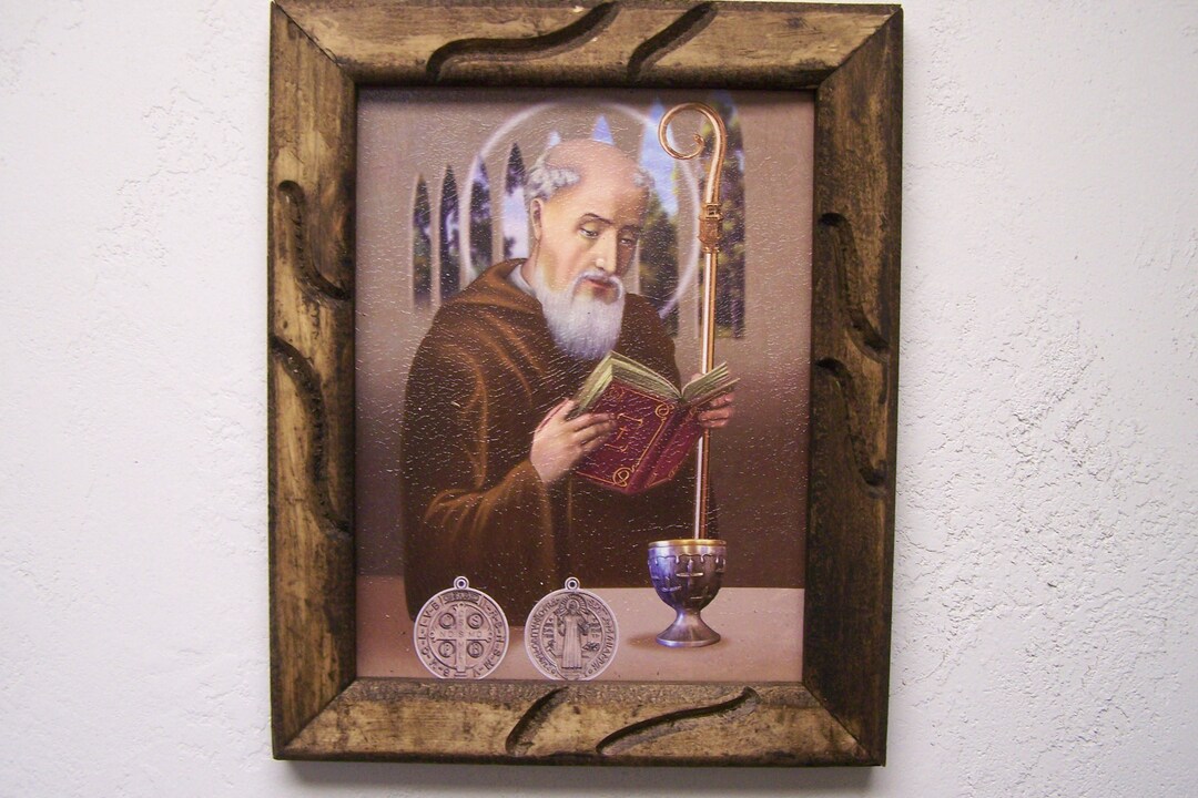 9.5" X 12" Framed Giclee Print - Saint Benedict of Nursia - Mexico - Etsy