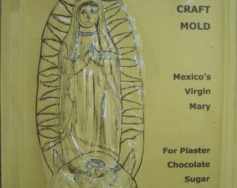 Virgin of Guadalupe Plastic Mold for Clay, Papier-Mache, Plaster, Sugar, Chocolate