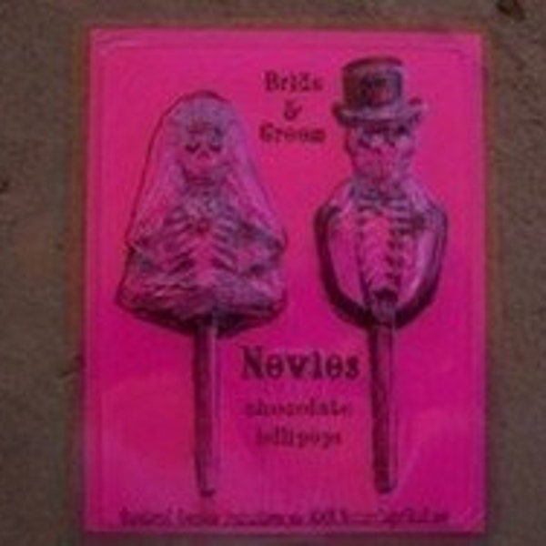 Skeleton Bride and Groom Lollipop Molds - Day of the Dead