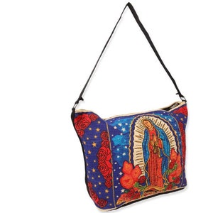 Jungfrau von Guadalupe Baumwolle Schablone Handtasche flacher Boden 19 "von 13"
