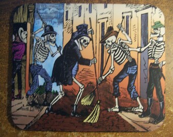 Mousepad - Day of the Dead Skeleton Street Sweepers