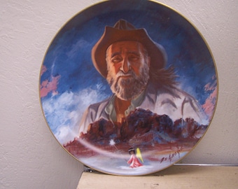 Piękny zabytkowy talerz De Grazia „The Superstition Mountain” 1983 Artyści Światowej Porcelany