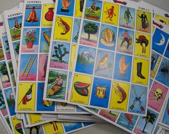 100 Traditional Loteria Game Boards, No Deck, NOT ALL DIFFERENT, Please Read Description  - Mexico