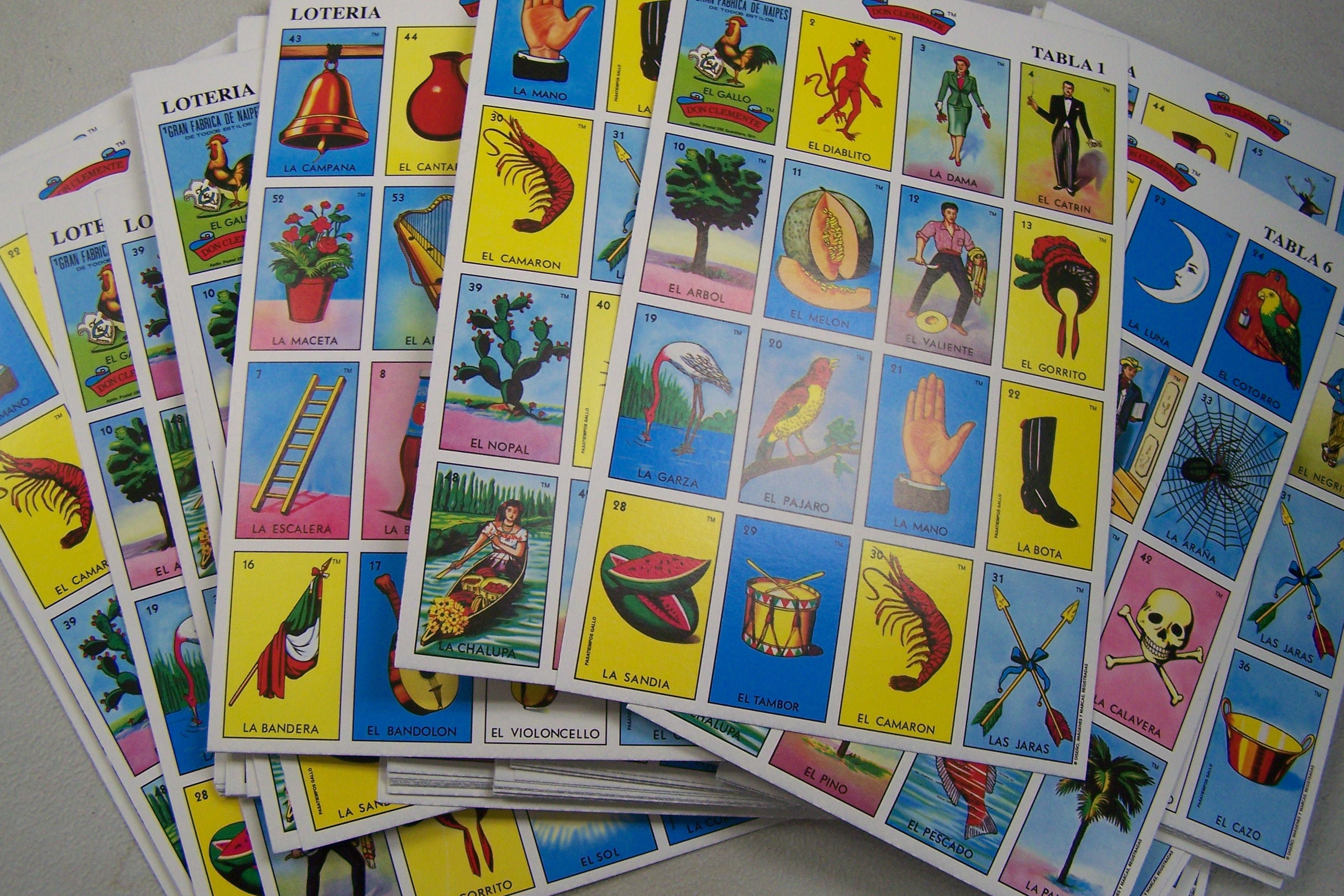 100 tableros de juego de lotería tradicional, sin baraja, NO TODOS DIFERENTES, por favor lea la descripción - México