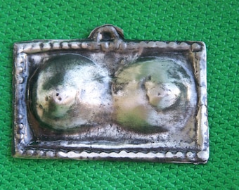 Tin/Silver Breasts/Breast Cancer Milagro Ex Voto