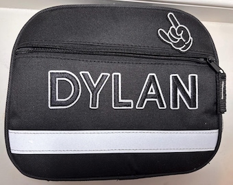 Personalisierte Kinder Lunch Box: Gestickter Name & Patch - Back to School