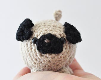 Crochet Pug Pattern, Amigurumi Pug Pattern, DIY Dog Craft