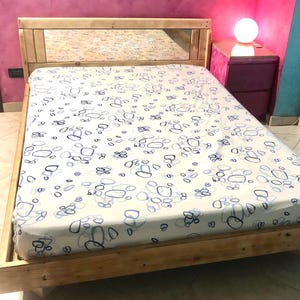 Solid wood bed