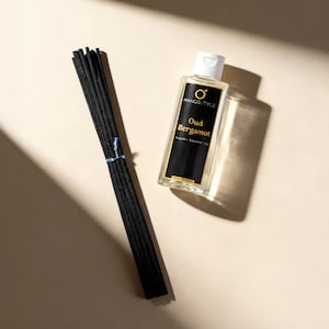 Set di ricarica per diffusore di fragranze a bastoncini / Olio da 100 ml + 10 nuovi bastoncini in fibra / Kit di ricarica per fragranze per la casa